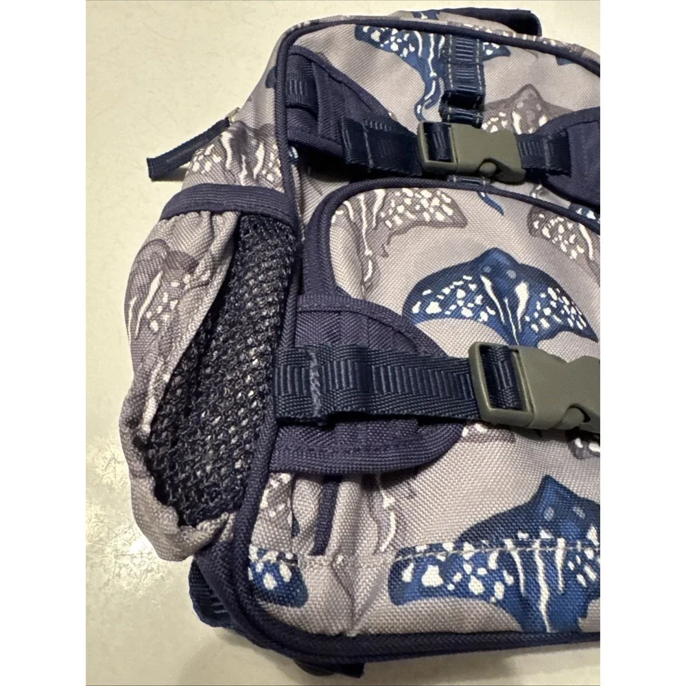 Pottery‎ Barn Kids Backpack Stingray Small Gray Blue Nautical